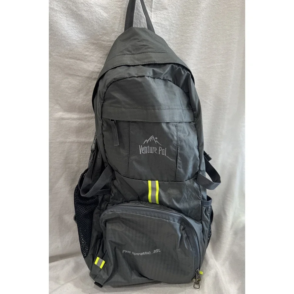 Venture Pal Field Operation 35L Packable Backpack Black Hiking Lightweight EUC